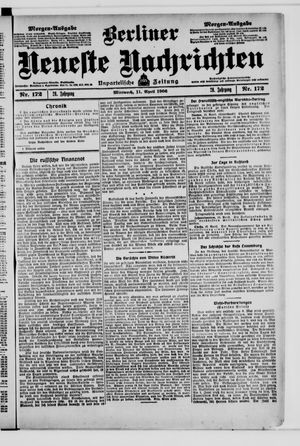 Berliner Neueste Nachrichten vom 11.04.1906