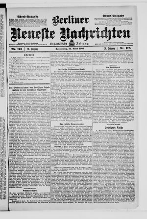 Berliner Neueste Nachrichten on Apr 12, 1906
