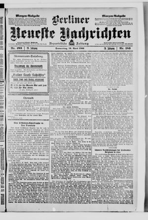 Berliner Neueste Nachrichten on Apr 19, 1906
