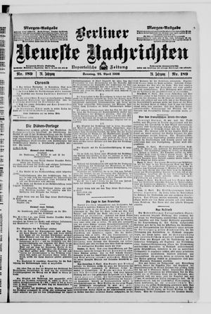 Berliner Neueste Nachrichten vom 22.04.1906