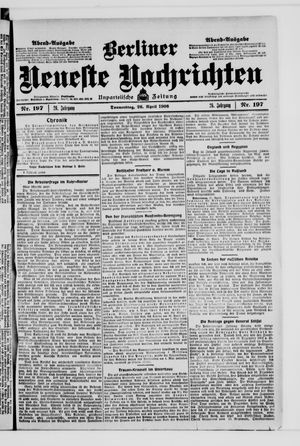 Berliner neueste Nachrichten vom 26.04.1906
