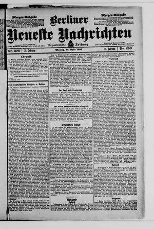 Berliner Neueste Nachrichten on Apr 30, 1906