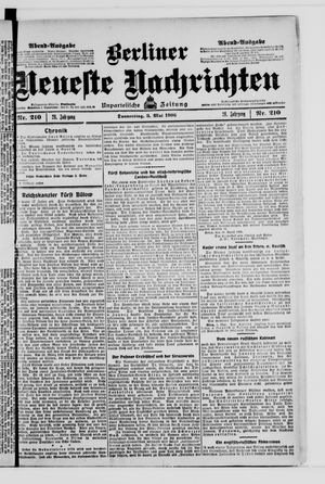 Berliner Neueste Nachrichten on May 3, 1906