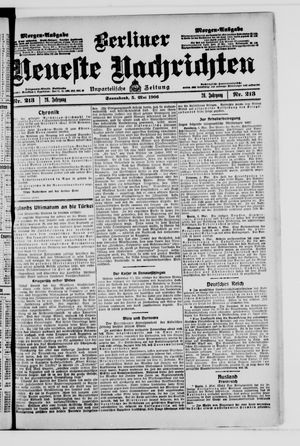 Berliner Neueste Nachrichten on May 5, 1906