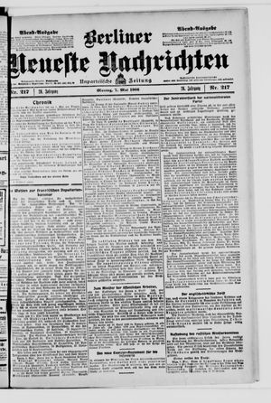 Berliner Neueste Nachrichten on May 7, 1906