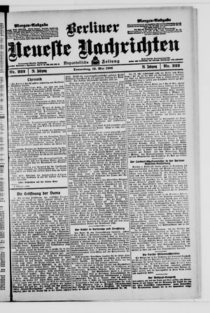 Berliner Neueste Nachrichten on May 10, 1906