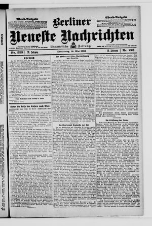 Berliner Neueste Nachrichten on May 10, 1906