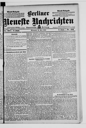 Berliner neueste Nachrichten vom 16.05.1906