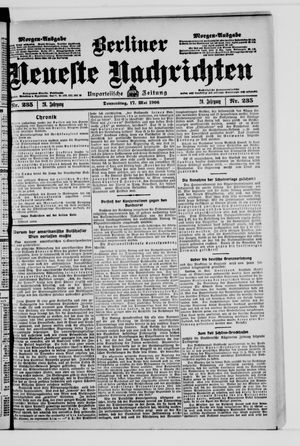 Berliner Neueste Nachrichten on May 17, 1906