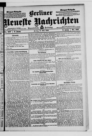 Berliner Neueste Nachrichten on May 18, 1906