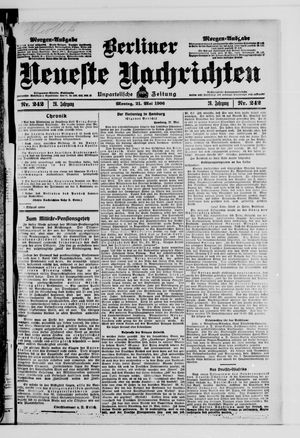 Berliner Neueste Nachrichten vom 21.05.1906