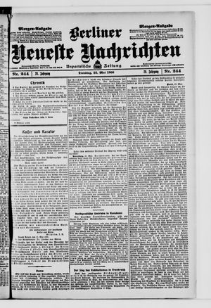 Berliner Neueste Nachrichten on May 22, 1906