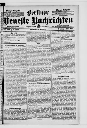 Berliner Neueste Nachrichten vom 26.05.1906
