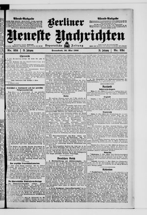 Berliner neueste Nachrichten vom 26.05.1906