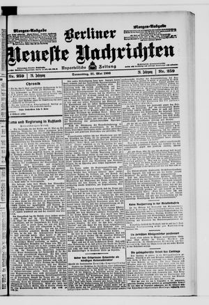Berliner Neueste Nachrichten vom 31.05.1906