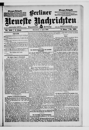 Berliner neueste Nachrichten vom 02.06.1906