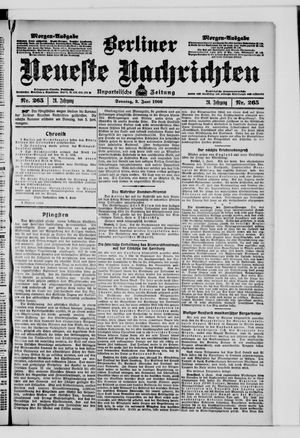 Berliner Neueste Nachrichten vom 03.06.1906