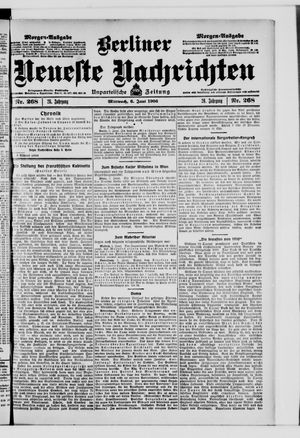 Berliner Neueste Nachrichten on Jun 6, 1906
