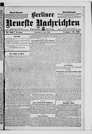 Berliner Neueste Nachrichten vom 06.06.1906