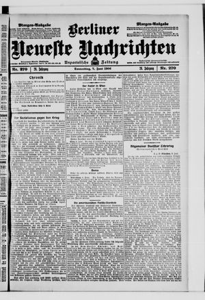 Berliner Neueste Nachrichten vom 07.06.1906