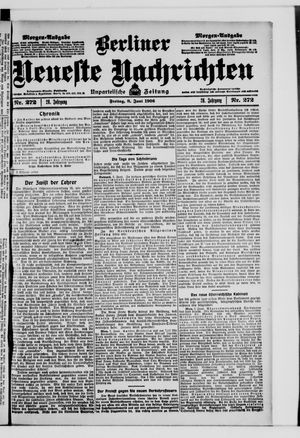 Berliner Neueste Nachrichten vom 08.06.1906