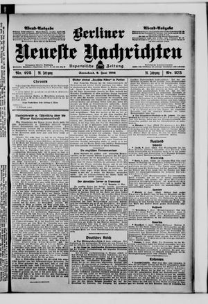 Berliner Neueste Nachrichten vom 09.06.1906