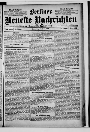Berliner neueste Nachrichten vom 14.06.1906