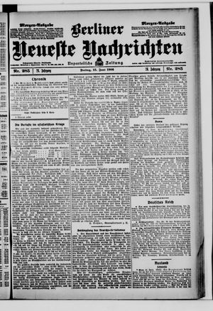 Berliner Neueste Nachrichten on Jun 15, 1906