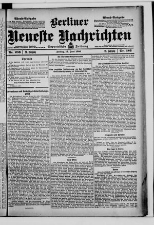 Berliner Neueste Nachrichten vom 15.06.1906