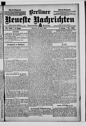Berliner Neueste Nachrichten on Jun 19, 1906