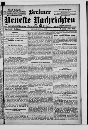 Berliner Neueste Nachrichten on Jun 20, 1906