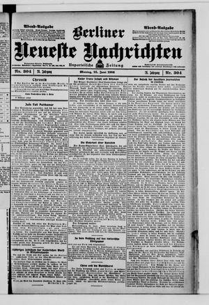 Berliner Neueste Nachrichten vom 25.06.1906