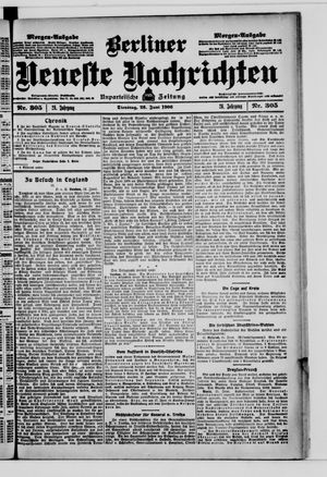 Berliner Neueste Nachrichten on Jun 26, 1906