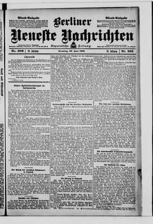 Berliner Neueste Nachrichten on Jun 26, 1906