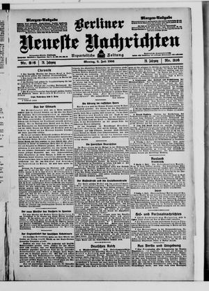 Berliner Neueste Nachrichten vom 02.07.1906