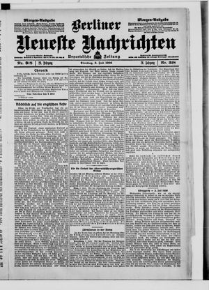 Berliner Neueste Nachrichten vom 03.07.1906