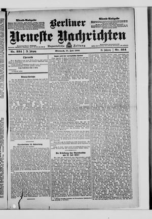 Berliner Neueste Nachrichten vom 11.07.1906