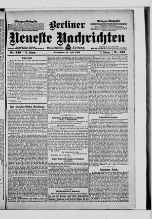 Berliner Neueste Nachrichten vom 14.07.1906