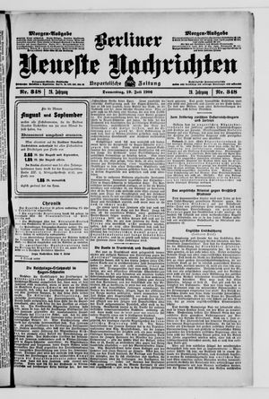 Berliner Neueste Nachrichten on Jul 19, 1906