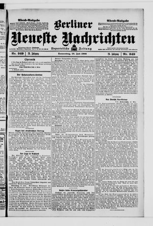Berliner Neueste Nachrichten on Jul 19, 1906