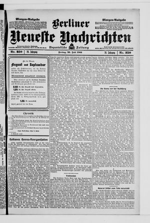 Berliner Neueste Nachrichten on Jul 20, 1906