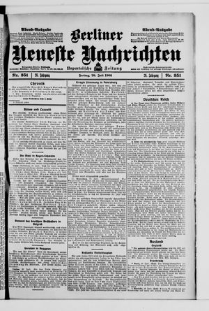 Berliner Neueste Nachrichten vom 20.07.1906