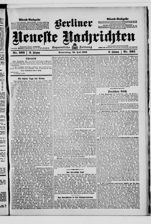 Berliner Neueste Nachrichten vom 26.07.1906