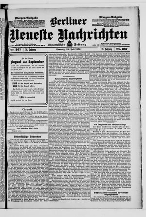 Berliner Neueste Nachrichten vom 29.07.1906
