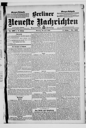 Berliner Neueste Nachrichten vom 30.07.1906