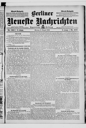 Berliner Neueste Nachrichten vom 06.08.1906