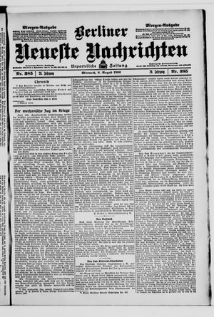 Berliner Neueste Nachrichten vom 08.08.1906