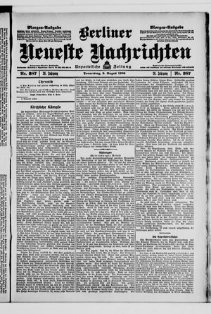 Berliner Neueste Nachrichten vom 09.08.1906