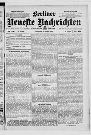 Berliner Neueste Nachrichten vom 16.08.1906