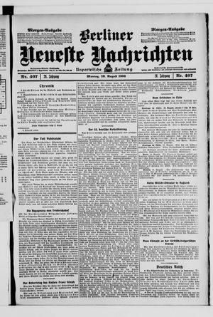 Berliner Neueste Nachrichten vom 20.08.1906